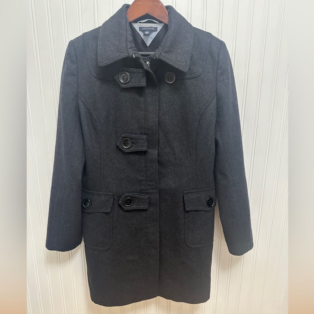Womens Tommy Hilfiger Wool Blend Coat Size Med